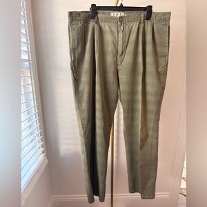 INC Men’s Olive Green Cotton Chino Pants 42x32 Straight Leg